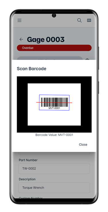 gage barcode scanner