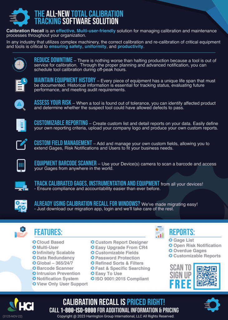 Best Calibration Tracking Software for 2022 Calibration Recall